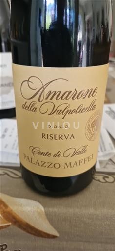 Vêneto Amarone della Valpolicella Palazzo Maffei Conte di Valle 2018