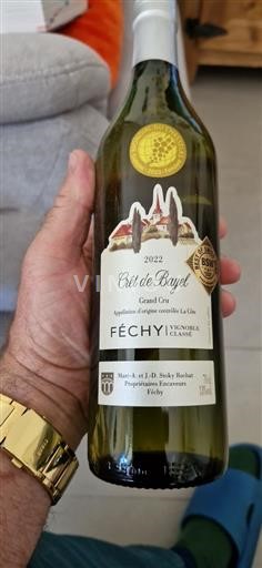 Vin Blanc sec Crêt de Bayel Marc-A. et J.D. Stoky Rochat 2022 Suisse Vaud La Côte AOC Grand Cru