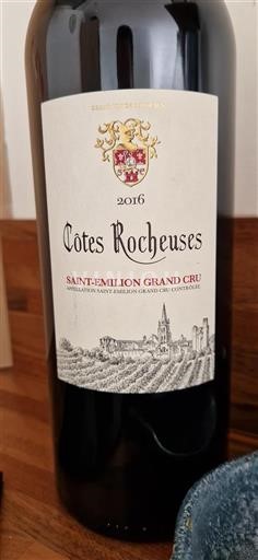 Vin Rouge sec Cotes Rocheuses 2016 France Bordeaux Saint-Émilion AOC