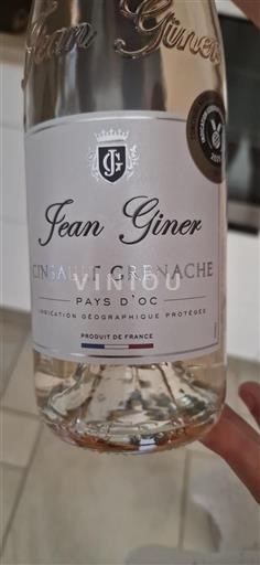 Vin Rosé sec Cinsault Grenache Jean Giner 2025 France Languedoc et Roussillon Pays d'oc