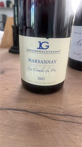 Borgogna Marsannay Jérôme Galeyrand La Combe du Pré 2021