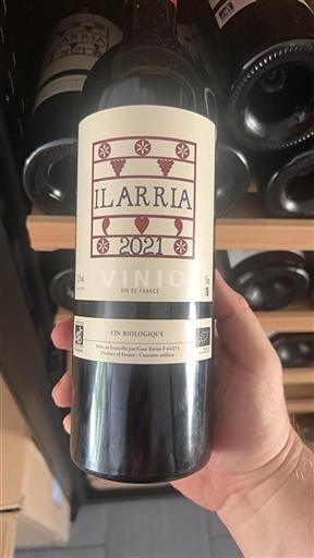 Vin Rouge sec Ilarria 2021 France Sud-Ouest Irouléguy bio