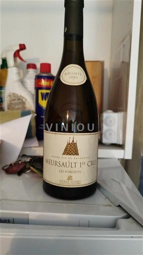 Vin Blanc sec Les Poruzots Pierre André 2005 France Bourgogne Meursault Premier Cru