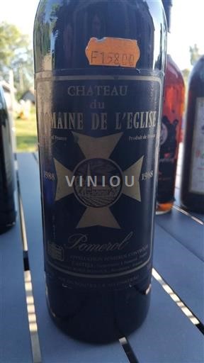 Bordeaux Pomerol Domaine De l'Église 1988