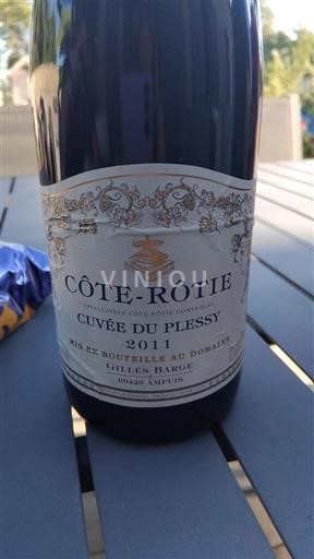 Rhône-dalen Côte-rôtie Domaine Gilles Barge du Plessy 2011