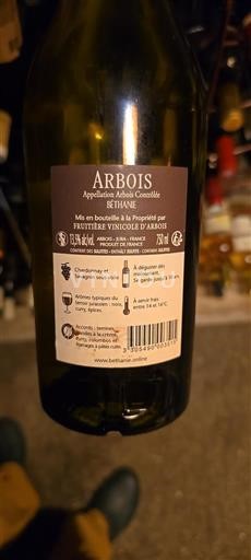 Jura Arbois Fruitière Vinicole Arbois Béthanie 2020