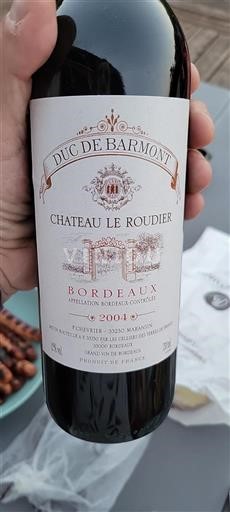 Bordeaux Château Le Roudier Duc de Barmont 2004