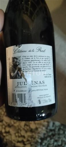 Beaujolais Juliénas Château La Prat Non Millésimé