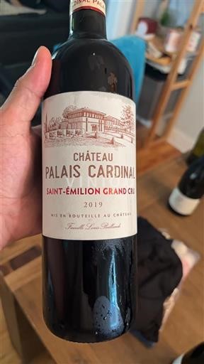 Bordeaux Saint-Émilion Grand Cru Château Palais Cardinal 2019