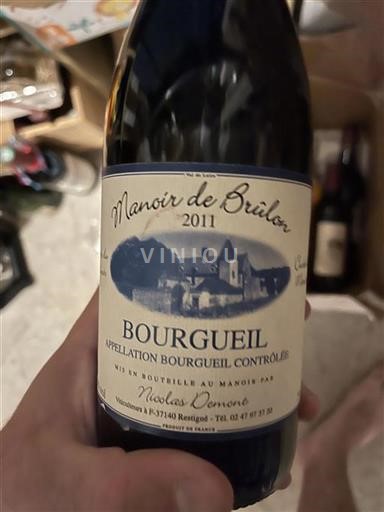 Vin Rouge sec Manoir de Brûlon 2011 France Vallée de la Loire Bourgueil AOC