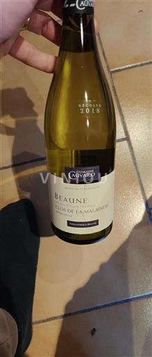 Vin Blanc sec Clos de la Maladière Domaine Cauvard 2018 France Bourgogne Beaune