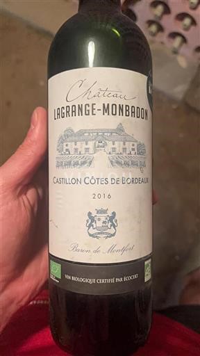 Burdeos Castillon-costas-de-burdeos Château Lagrange-Monbadon 2016