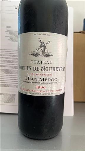 Burdeos Haut-Médoc Cru Bourgeois Château Moulin de Soubeyran 1996