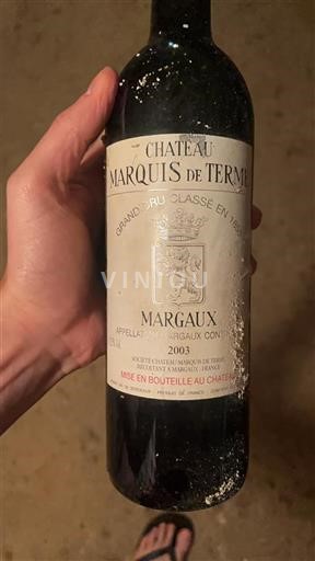 Bordeaux Margaux Grand Cru Château Marquis de Terme 2003