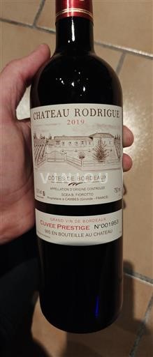 Bordeaux Côtes-de-Bordeaux Château Rodrigue Cuvee Prestige 2019