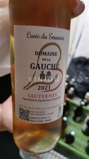 Bordeaux Sauternes Domaine La Gauche du Souvenir 2021