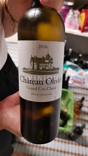 Bordeaux Pessac-Léognan Grand Cru Classé Château Olivier 2016