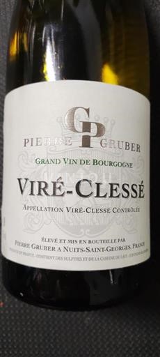 Vin Blanc sec Pierre Gruber 2016 France Bourgogne Viré-clessé AOC