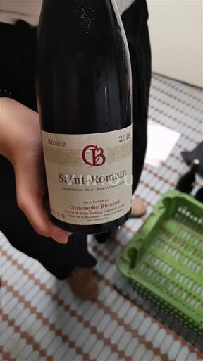 Vin Rouge sec Christophe Buisson 2018 France Bourgogne Saint-Romain