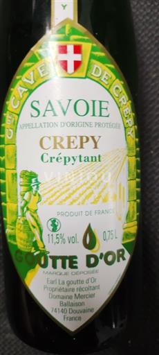 Savoie et Bugey Crépy Cave de Crépy Goutte d'Or 2012