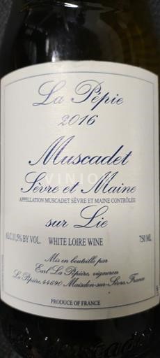 Valle della Loira Muscadet Sèvre et Maine La Pépière La Pépie 2016