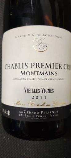 Bourgogne Chablis Premier Cru Gérard Persenot Vieilles Vignes 2011