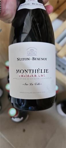 Burgundsko Monthélie Premier Cru Nuiton-Beaunoy Sur La Velle 2022
