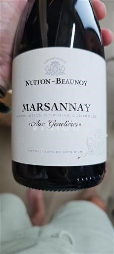 Burgundsko Marsannay Nuiton-Beaunoy Aux Genelières 2022