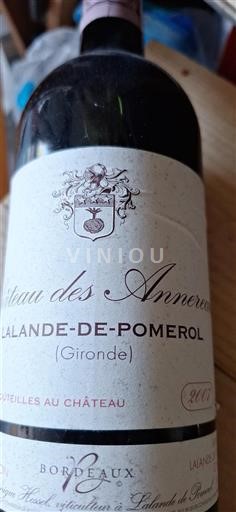 Bordeaux Lalande-de-pomerol Château Des Annereaux 2007