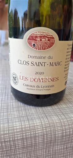 Lyonnais Coteaux del Lionés Clos Saint-Marc Les Doyennes 2020