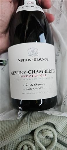 Burgundsko Gevrey-Chambertin Premier Cru Nuiton-Beaunoy Clos du Chapitre 2020