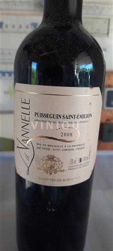 Bordeaux Puisseguin-saint-émilion La Vannelle 2008