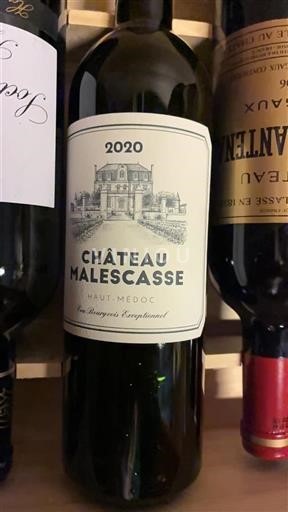Bordeaux Haut-Médoc Cru Bourgeois Exceptionnel Château Malescasse 2020