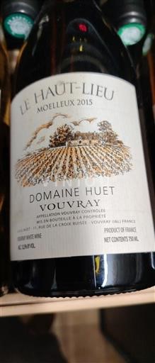 Valle della Loira Vouvray Domaine Huet Le Haut-Lieu Moelleux 2015