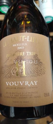 Valle della Loira Vouvray Domaine Huet Le Haut-Lieu Première Trie 2003