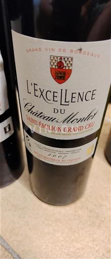 Bordeaux Saint-Émilion Grand Cru Château Monlot L'Excellence 2007