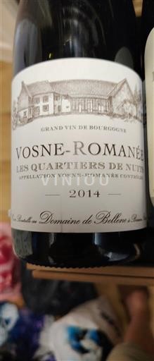 Burgundsko Vosne-romanée Domaine Bellene Les Quartiers de Nuits 2014