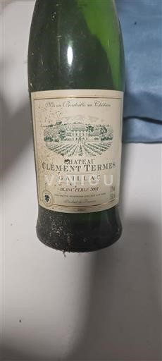 Sud-Ovest Gaillac Château Clément Termes Blanc Perle 2001