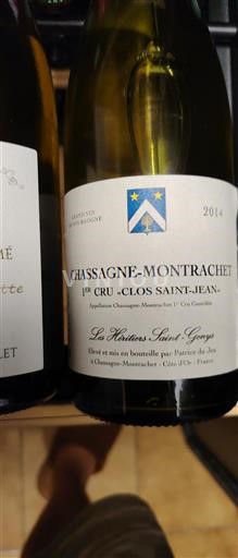 Burgundija Chassagne-Montrachet Premier Cru Les Heritiers Saint-Genys Clos Saint-Jean 2014