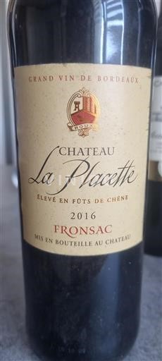 Bordeaux Fronsac Château La Placette 2016