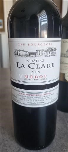 Bordeaux Médoc Cru Bourgeois Château La Clare 2019