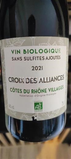 Vallée du Rhône Côtes-du-rhône-villages Croix des Alliances 2021