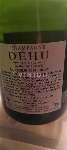 Champagne Déhu Père & Fils Blanc de Blancs 2019