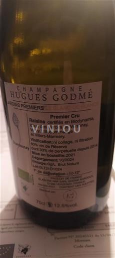 Champagne Ikke specificeret Premier Cru Hugues Godmé Jardins Premiers 2021