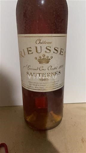 Bordeaux Sauternes Premier Cru Château Rieussec Grand Cru Classé 1855 1985