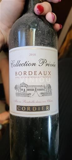 Bordeaux Cordier Collection Privée 2010