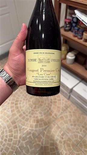 Borgogna Vougeot Premier Cru Domaine Philippe Les Cras 2016