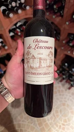 Bordeaux Saint-Émilion Grand Cru Château Lescours 2016