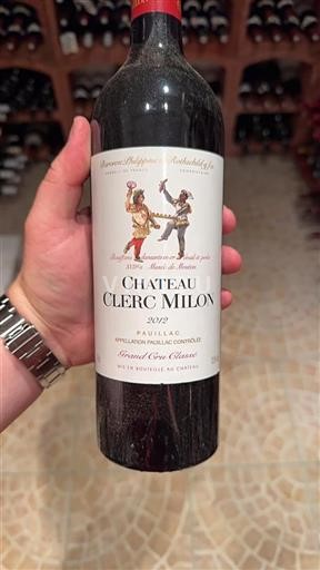 Bordeaux Pauillac Grand Cru Classé Château Clerc Milon 2012