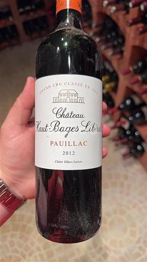 Bordeaux Pauillac Grand Cru Château Haut-Bages Libéral 2012